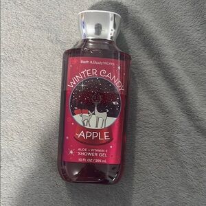 Bath & Body Works Red Silver Body Wash Winter Apple